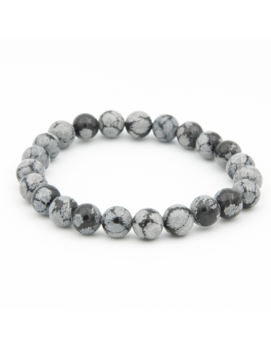 OBSIDIENNE NEIGE 8MM AB